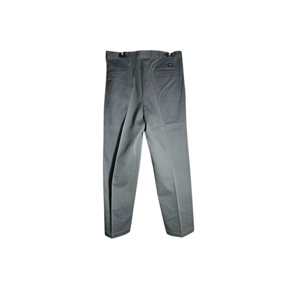 Dockers Mens Pleated Front Grey‎ Chino Pants Straight Leg Casual Slacks 37x30